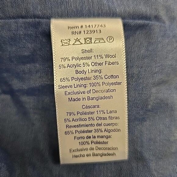 Jachs New York Mens Blue Aztec Shacket Sz XXL Western Wool Jacket Cowboy Outdoor - Picture 8 of 9